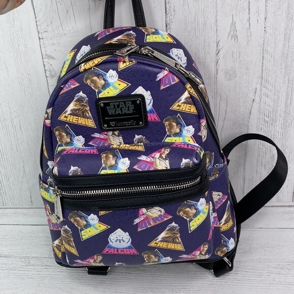 Loungefly Disney Star Wars Blue and Black Backpack - Picture 8 of 8